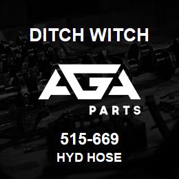 515-669 Ditch Witch HYD HOSE | AGA Parts