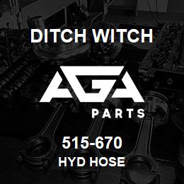 515-670 Ditch Witch HYD HOSE | AGA Parts