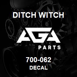 700-062 Ditch Witch DECAL | AGA Parts