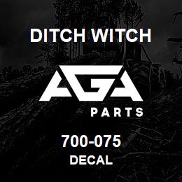 700-075 Ditch Witch DECAL | AGA Parts