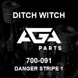 700-091 Ditch Witch DANGER STRIPE 1 | AGA Parts