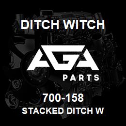 700-158 Ditch Witch STACKED DITCH W | AGA Parts