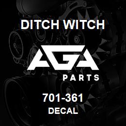 701-361 Ditch Witch DECAL | AGA Parts