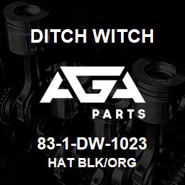 83-1-DW-1023 Ditch Witch HAT BLK/ORG | AGA Parts