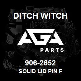 906-2652 Ditch Witch SOLID LID PIN F | AGA Parts