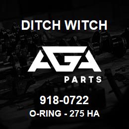 918-0722 Ditch Witch O-RING - 275 HA | AGA Parts
