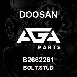 S2662261 Doosan BOLT,STUD | AGA Parts