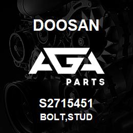 S2715451 Doosan BOLT,STUD | AGA Parts