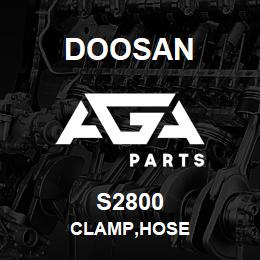 S2800 Doosan CLAMP,HOSE | AGA Parts