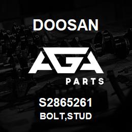 S2865261 Doosan BOLT,STUD | AGA Parts