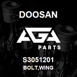 S3051201 Doosan BOLT,WING | AGA Parts