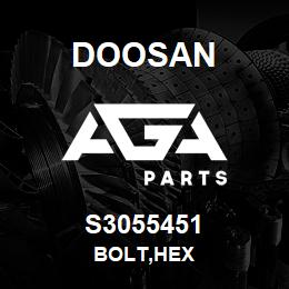 S3055451 Doosan BOLT,HEX | AGA Parts