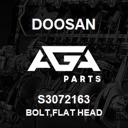 S3072163 Doosan BOLT,FLAT HEAD | AGA Parts