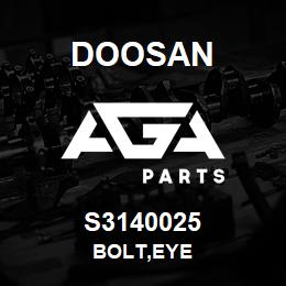 S3140025 Doosan BOLT,EYE | AGA Parts