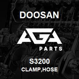 S3200 Doosan CLAMP,HOSE | AGA Parts