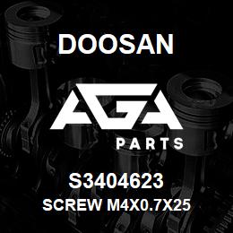 S3404623 Doosan SCREW M4X0.7X25 | AGA Parts