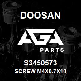 S3450573 Doosan SCREW M4X0.7X10 | AGA Parts