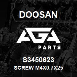 S3450623 Doosan SCREW M4X0.7X25 | AGA Parts