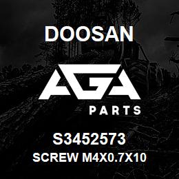 S3452573 Doosan SCREW M4X0.7X10 | AGA Parts