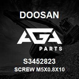 S3452823 Doosan SCREW M5X0.8X10 | AGA Parts