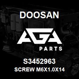 S3452963 Doosan SCREW M6X1.0X14 | AGA Parts