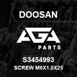 S3454993 Doosan SCREW M6X1.0X25 | AGA Parts