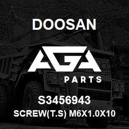 S3456943 Doosan SCREW(T.S) M6X1.0X10 | AGA Parts