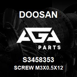 S3458353 Doosan SCREW M3X0.5X12 | AGA Parts