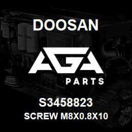 S3458823 Doosan SCREW M8X0.8X10 | AGA Parts