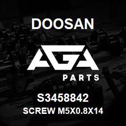 S3458842 Doosan SCREW M5X0.8X14 | AGA Parts