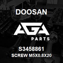 S3458861 Doosan SCREW M5X0.8X20 | AGA Parts