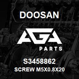 S3458862 Doosan SCREW M5X0.8X20 | AGA Parts