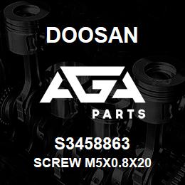 S3458863 Doosan SCREW M5X0.8X20 | AGA Parts