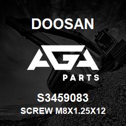 S3459083 Doosan SCREW M8X1.25X12 | AGA Parts