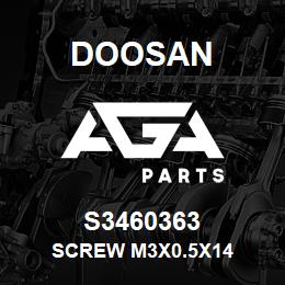 S3460363 Doosan SCREW M3X0.5X14 | AGA Parts