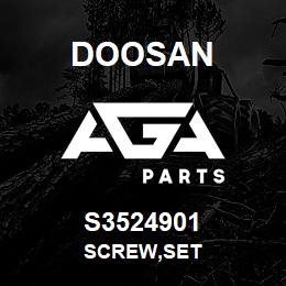 S3524901 Doosan SCREW,SET | AGA Parts