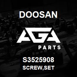 S3525908 Doosan SCREW,SET | AGA Parts