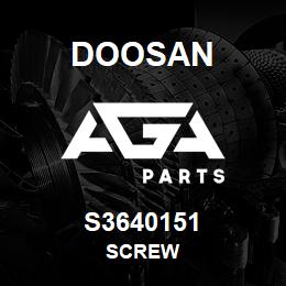 S3640151 Doosan SCREW | AGA Parts