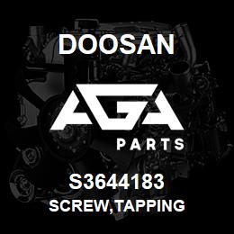 S3644183 Doosan SCREW,TAPPING | AGA Parts