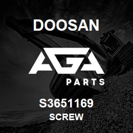 S3651169 Doosan SCREW | AGA Parts