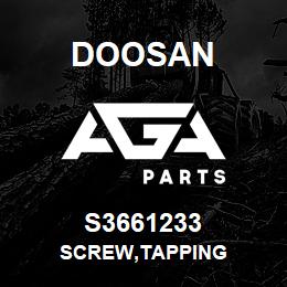 S3661233 Doosan SCREW,TAPPING | AGA Parts