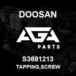 S3691213 Doosan TAPPING,SCREW | AGA Parts