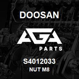 S4012033 Doosan NUT M8 | AGA Parts