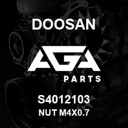 S4012103 Doosan NUT M4X0.7 | AGA Parts