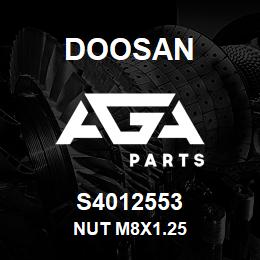 S4012553 Doosan NUT M8X1.25 | AGA Parts