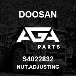 S4022832 Doosan NUT,ADJUSTING | AGA Parts