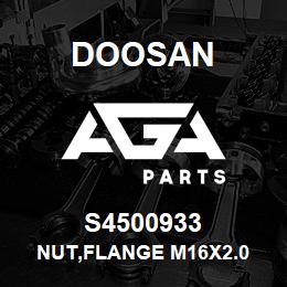 S4500933 Doosan NUT,FLANGE M16X2.0 | AGA Parts