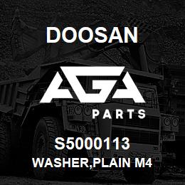 S5000113 Doosan WASHER,PLAIN M4 | AGA Parts