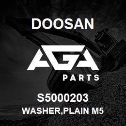 S5000203 Doosan WASHER,PLAIN M5 | AGA Parts