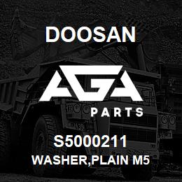 S5000211 Doosan WASHER,PLAIN M5 | AGA Parts